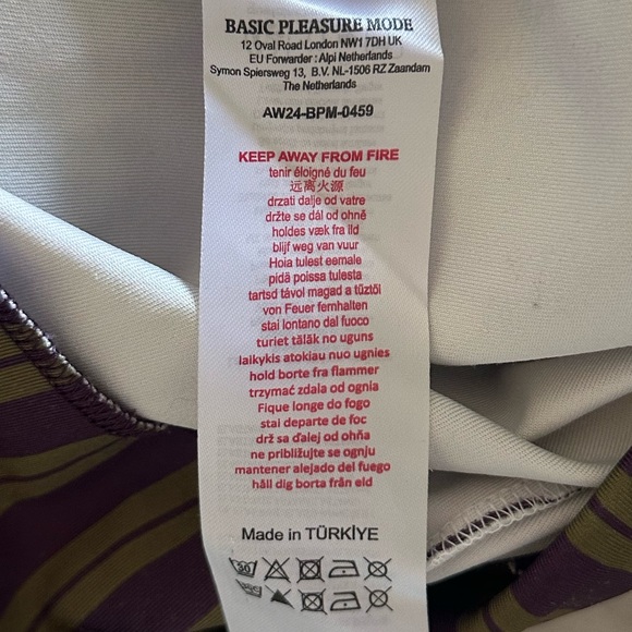 Basic Pleasure Mode Tabby Striped Bootcut Pants in Brown and Green - M - Picture 14 of 15